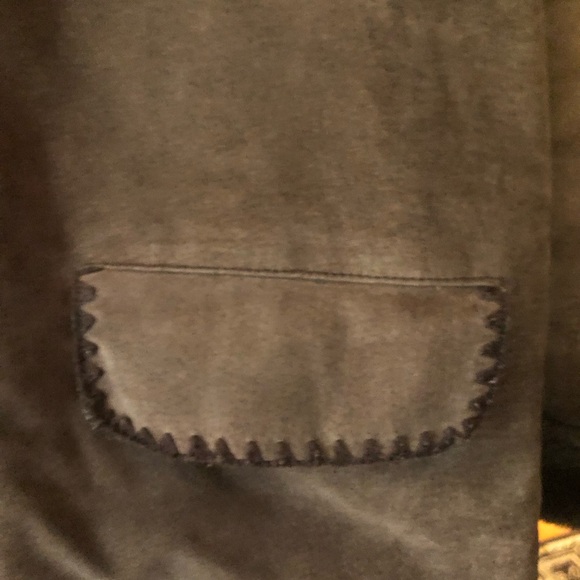 Vintage J. Percy for Marvin Richards  for Brown Suede Jacket with Stitch Detail - Picture 6 of 9